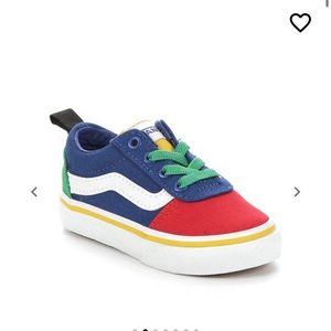 BNWT Color block slip-on Vans - kids
